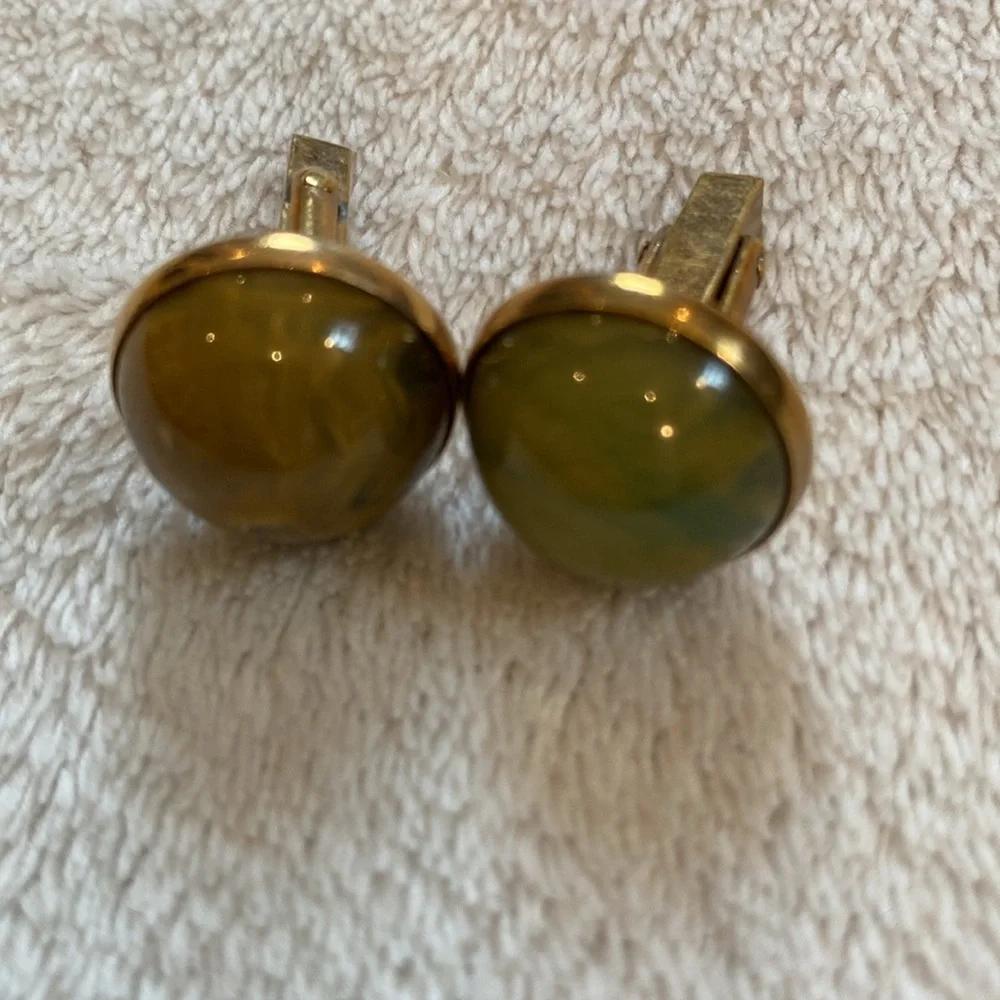 6 Pairs vintage gold tone silver tone cuff links EUC